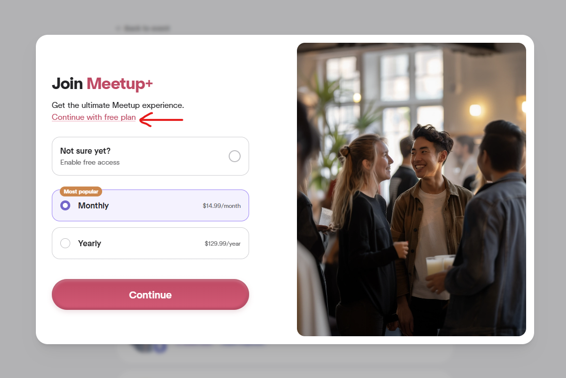 Meetup Pro example 1